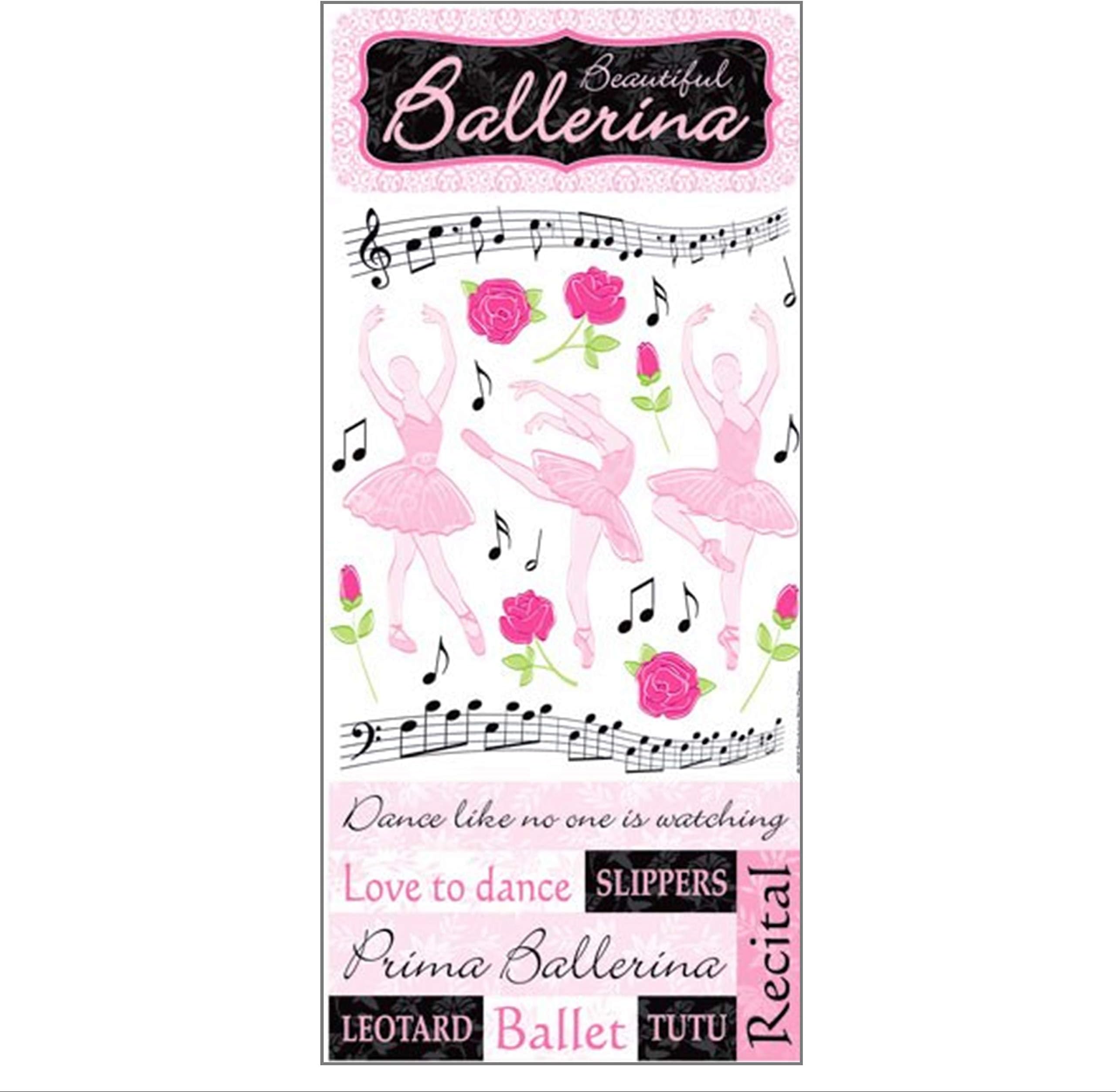 Ballerina Dance Glitter Stickers