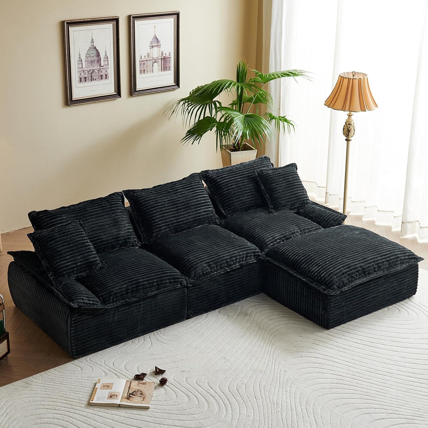 Photo 1 of **Partial Set - Sectional is NOT FUNCTIONAL**
Modular Sectional Cloud Couch - Utra Soft Modern L Shaped Modular Lounge Sleeper Cloud Sofa with Deep Seat, Movable Ottoman, Boneless Couches for Living Room, Bedroom, Office, Apartment,Grey