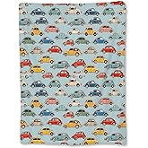 Ti Caldi Vintage Car Blanket, Soft Lightweight Flannel Throw Blanket for Adults Women Men Kids, Cozy Fuzzy Warm Blankets for Couch, Travel, Bed & Home Decor 60×50 in