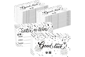 ABURRORI 600 Pcs Enter to Win Raffle Tickets Cards 3.5 x 2 Inch Black Silver Entry Form Ticket Cards for Contest, Auction, Raffles, Ballot Box with Space for Name, Email Address Phone Number Fields(600)