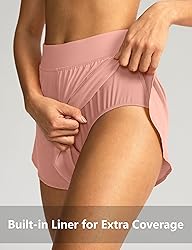 Soothfeel High Waisted Athletic Running Shorts for