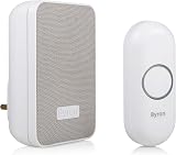Byron DBY-22322UK Wireless Doorbell Set 150 m Range 16 Melodies White Grey