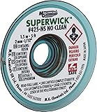 MG Chemicals #3 No Clean Super Wick Desoldering Braid, 0.075" Width x 5' Length, Green
