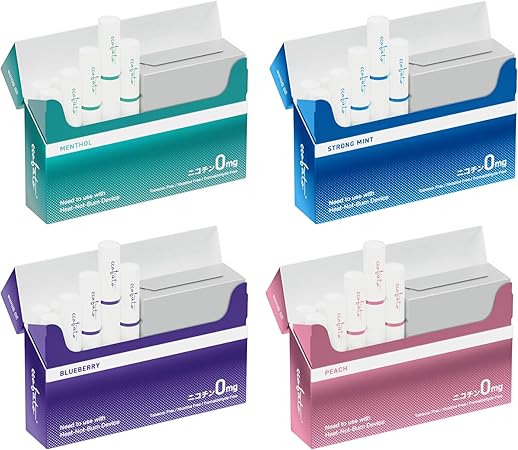 Amazon Ccobato コバト メンソール ストロングミント ピーチ ブルーベリー ニコチンゼロ 電子タバコ 加熱式スティック 4種セット Ccobato 禁煙サポートパイプ