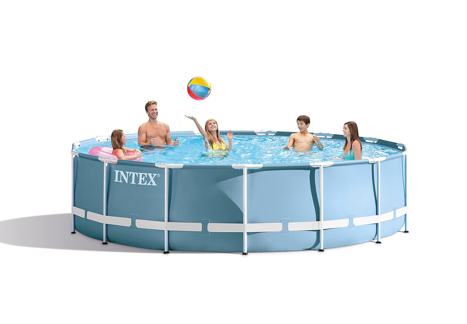 Amazon.com: Intex 15' x 33" Prism Frame Above Ground Swimming Pool Set with  Pump | 28721EH: Sports & Outdoors