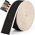 PECMER Black Striped Webbing Heavy Duty Nylon Webbing 1.5 inch Webbing Belt Nylon Strap Purse Webbing Straps Ribbon-38mm-6Yards