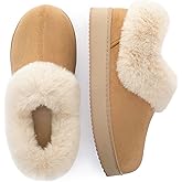 Zigzagger Women's Winter Fuzzy Fluffy Bootie Slippers House Shoes - Cozy Warm Suede with Fur Lined&Collar, Soft Memory-Foam Insole, Cute Design for Indoor & Outdoor