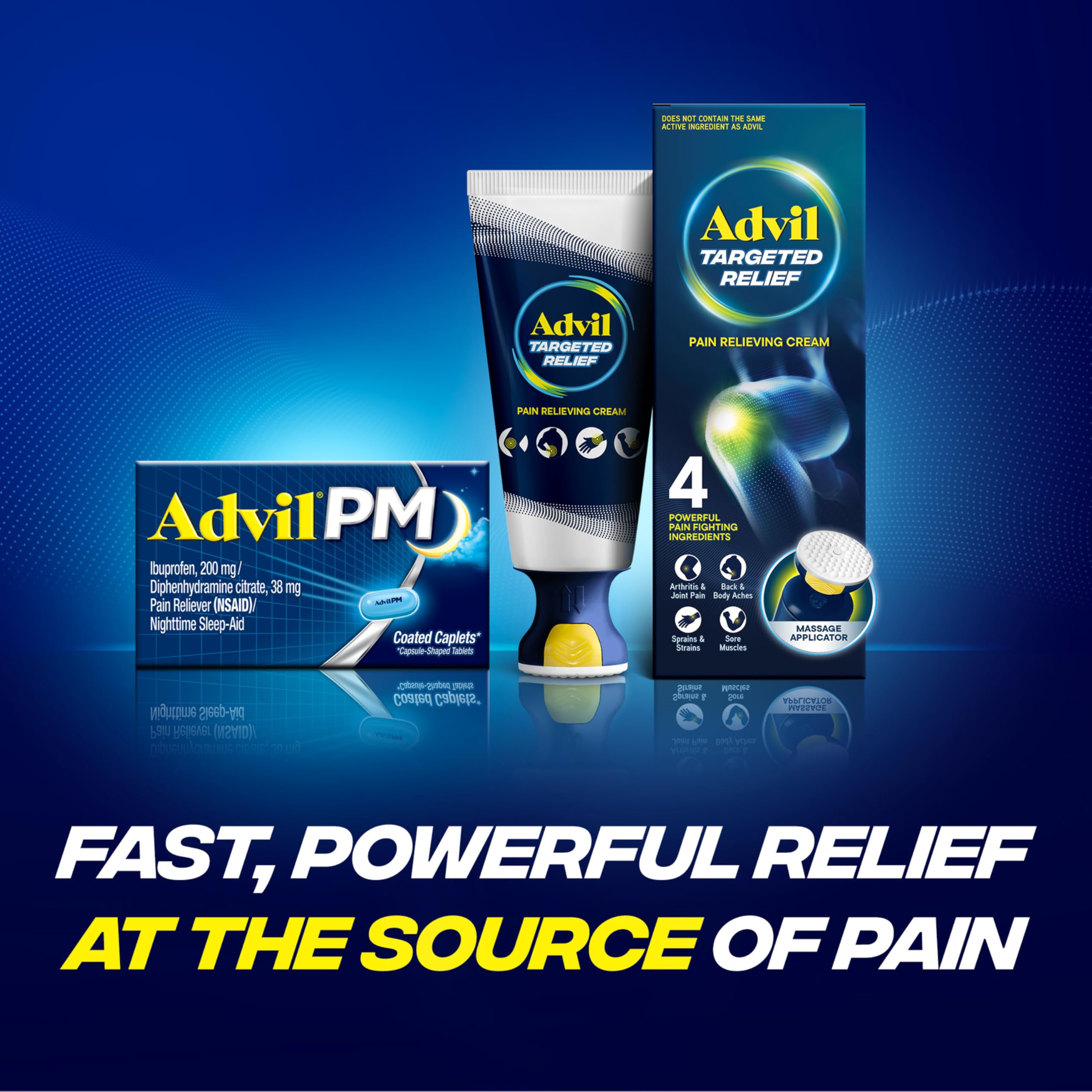 Advil PM Pain Reliever and Nighttime Sleep Aid, Ibuprofen for Pain Relief and Diphenhydramine Citrate for a Sleep Aid - 120 Coated Caplets and Pain Reliever and Fever Reducer, 10 Count Tablets