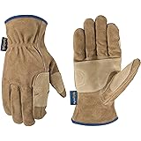 Wells Lamont Men's Heavy Duty Leather Ranching & Fencer Gloves | Durable, Abrasion & Water-Resistant HydraHyde, Large (1019L)