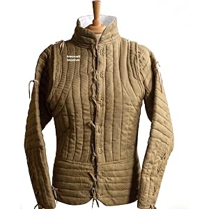 Armorcraft Emporium Medieval Quilted Gambeson Jacket, Historical Padded Arming Coat for HEMA, LARP, Reenactment & Cosplay
