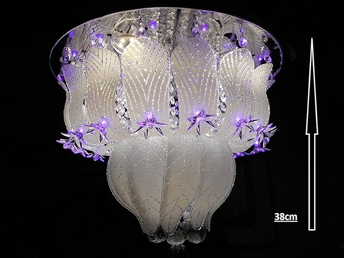 Prop It up Metal and Glass Chandelier - (500mm, Multicolour)