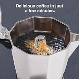 VonShef Stovetop Coffee Maker 9 Cup Aluminium Moka Pot 450ml view 7