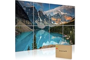 Evenreach Art Acoustic Panels, 48"X32" Self-adhesive Sound Proof Panels For walls, 8 Pack Decorative Sound Absorbing Panels for Home Office（Banff National Park）