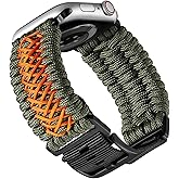 BINLUN Watch Band Compatible with Apple Watch 44mm 45mm 46mm 49mm, Braided Paracord Nylon Watch Strap Replacement Compatible with iWatch Ultra/Ultra 2 Series 10/9/8/7/6/5/4/SE/SE2/3/2/1 for Men