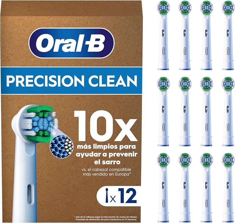 Precision Clean Cabezales de Recambio Originales, Blanco, Pack de 12