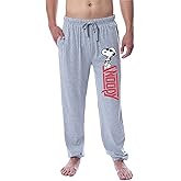 Peanuts Men's Joe Cool Rocker Character Logo Sleep Jogger Pajama Pants