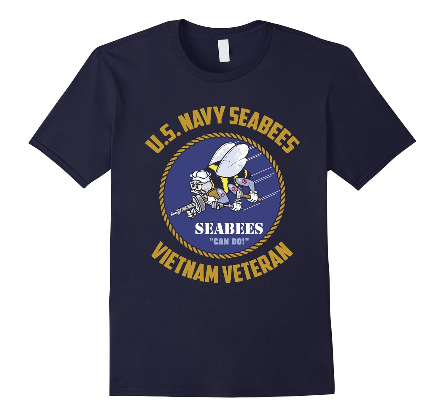 U.S. NAVY SEABEES - Vietnam Veteran Tshirt-ANZ