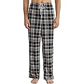 U2SKIIN Mens Fleece Plaid Pajama Pants Warm Lounge Sleep Bottoms with Pockets and Button Fly