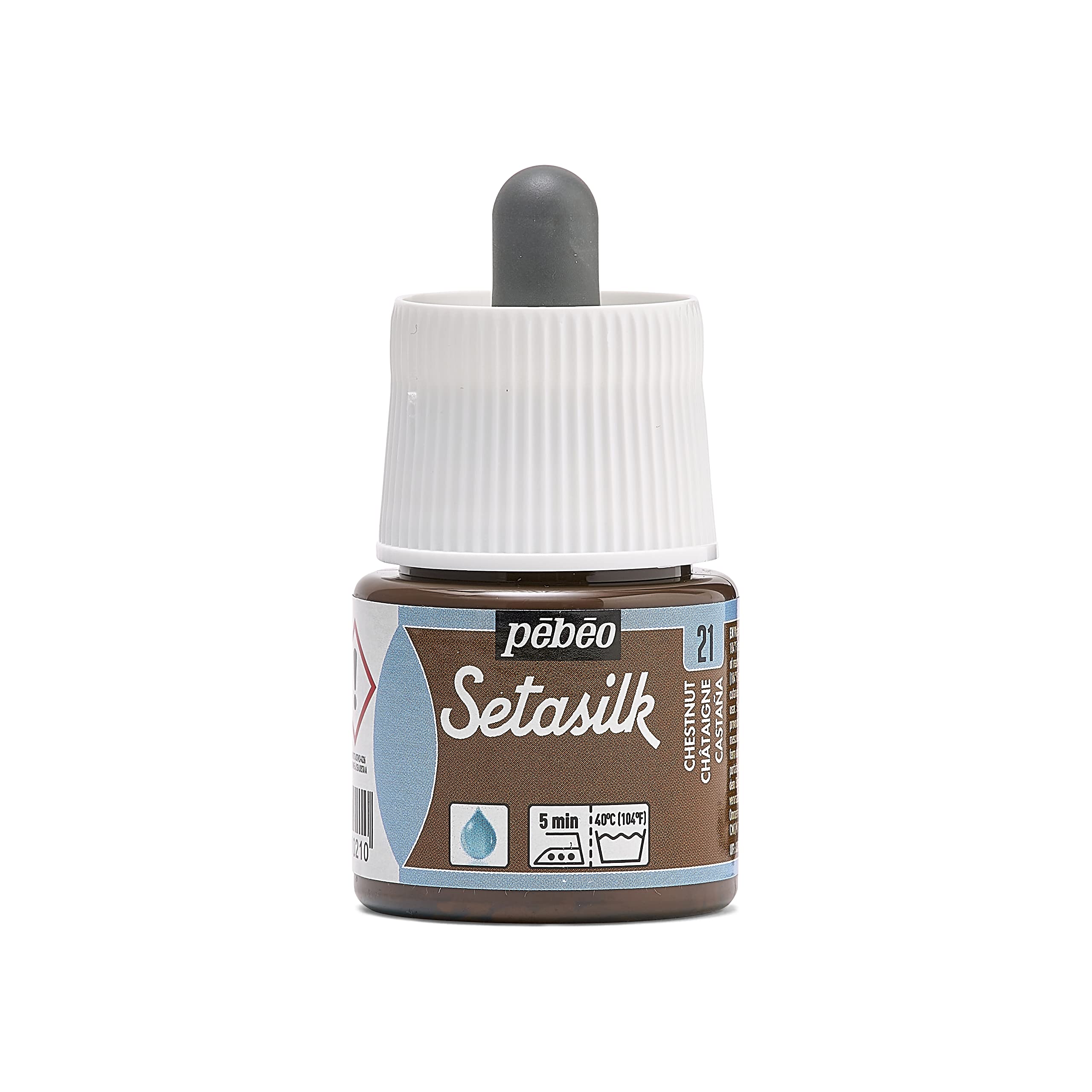 Pebeo Setasilk Chestnut 45 ml Bottle - Silk paint - 45 ml Pipette cap bottle - Chestnut — image 1