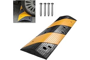 PISTAR Sidewalk Rubber Curb Ramp 1.57" Rise Threshold Ramps Heavy Duty Driveway Ramp Car Slope Ramp for Multiply Usage with 4