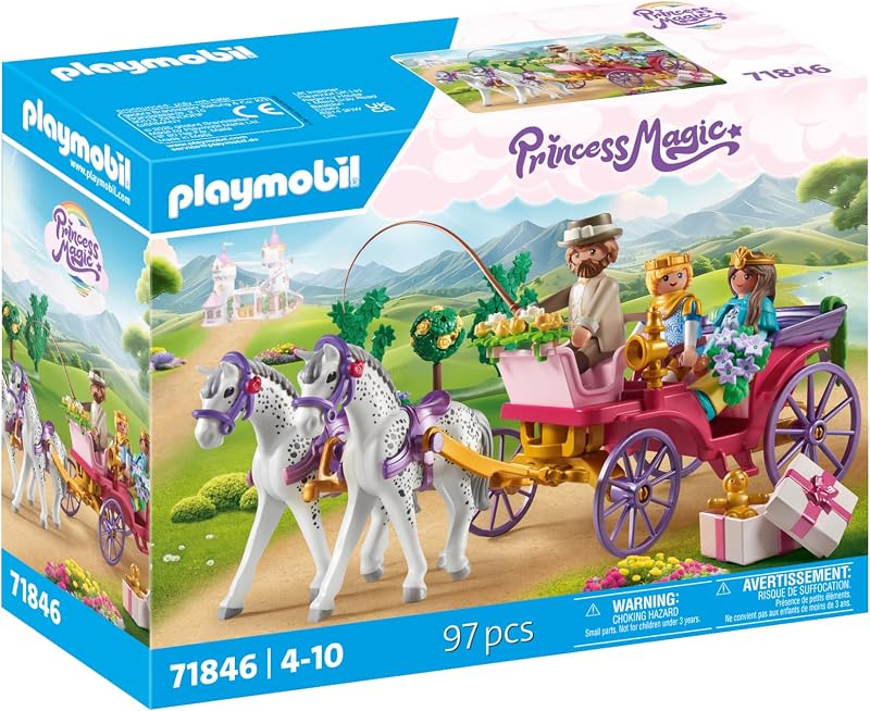 | Princess Magic | Passeggiata in carrozza reale con principessa e principe | Giocattolo della principessa | Giocattolo da favola per bambini dai 4 anni in su | 71846