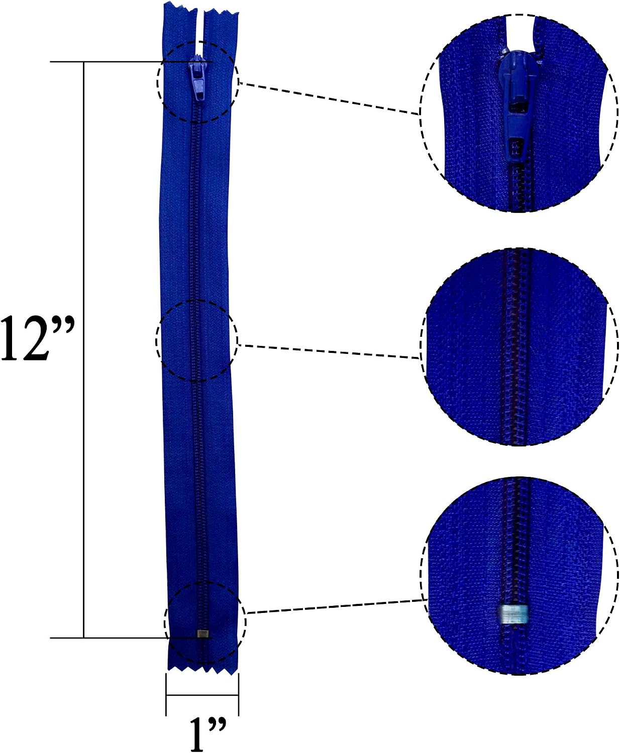 KGS Nylon Zipper for Sewing Crafts, 20 Colours (20 Pieces), 12 Inch / 30.5 cm - Image 3