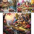 Bits and Pieces - Value Set of Three (3) - 300 Piece Jigsaw Puzzles for Adults - Large Piece 300 pc Colorful Nature Jigsaws Bundle by Stewart - Each Jigsaw Measures 18” x 24”