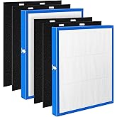 Popurure AF-20 True HEPA Filter Compatible with HoMedics Air Purifier AF-20 AP-25 AR-20 Filter, fits Number AF-20FL AP-25CRF AF-25, with 2 HEPA Filter + 4 Carbon Pre-filter