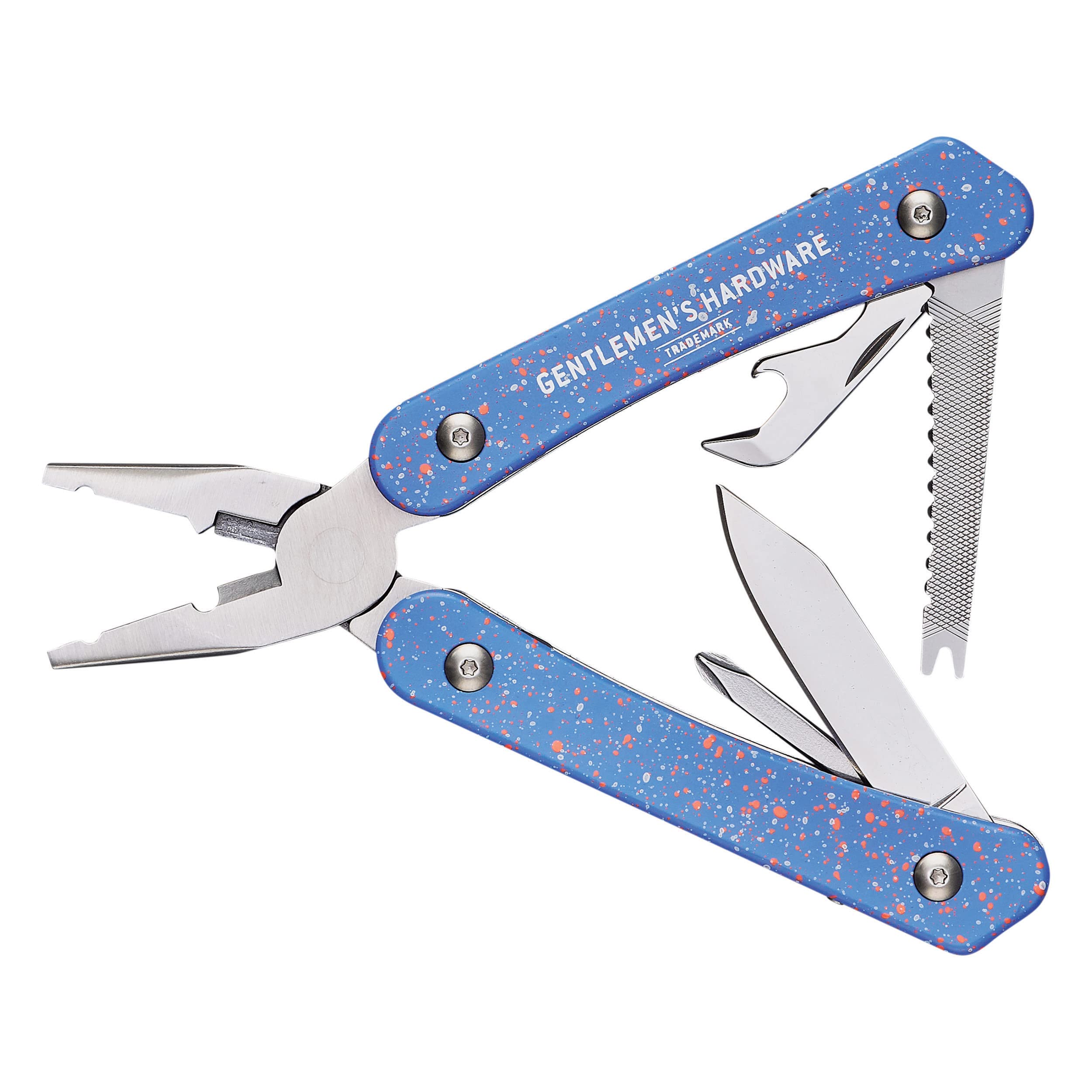 Gentlemen's Hardware 9-in-1 Fishing Multi-Tool, Stainless Steel, Blue