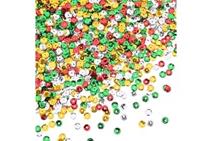 Hapeper 20000 Pieces Christmas Glitter Sequins Loose Cup Sequins for Art DIY Crafts Decoration Making