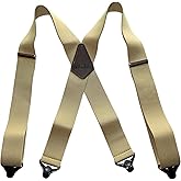 Holdup 2" Wide Contractor Suspenders for Men with Patented Composite Plastic Gripper Clasps
