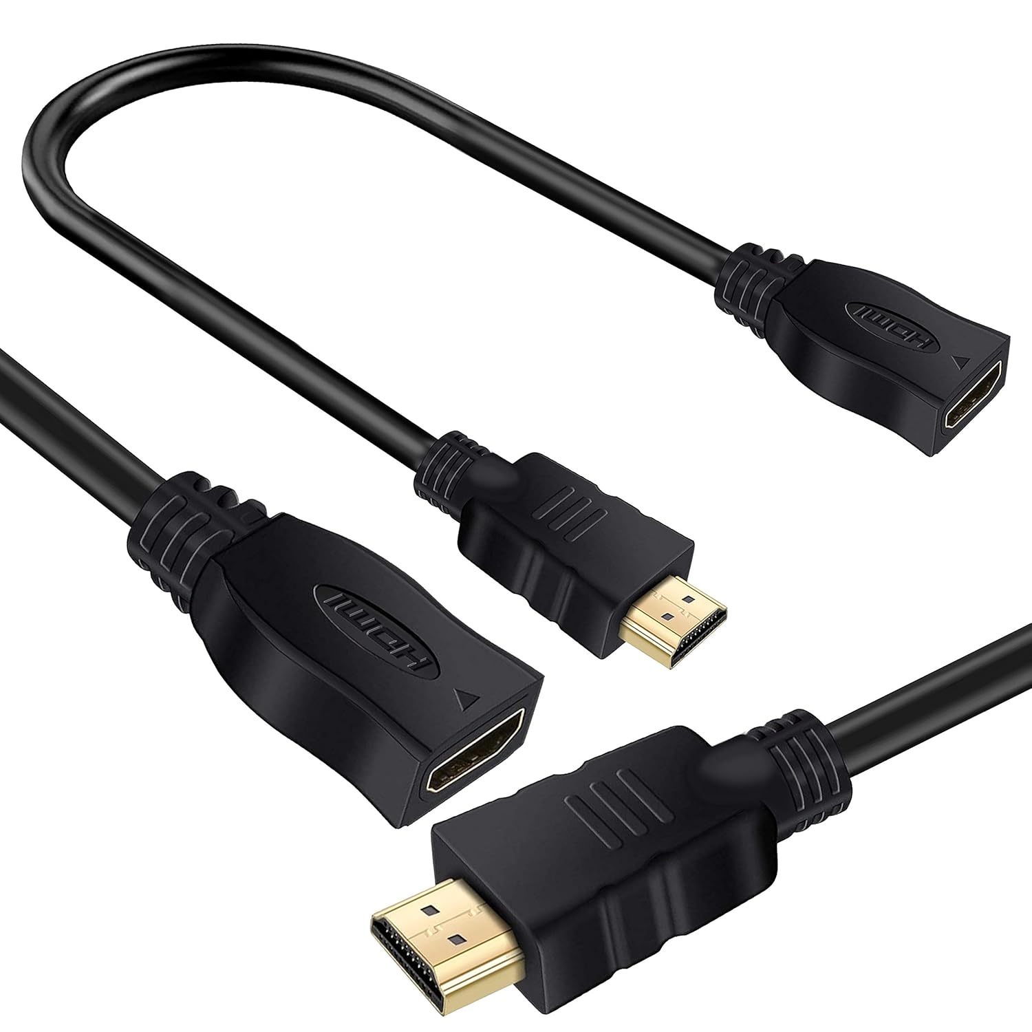 Buy Storite 30 cm Short Length Gold Plated HDMI Male to Female