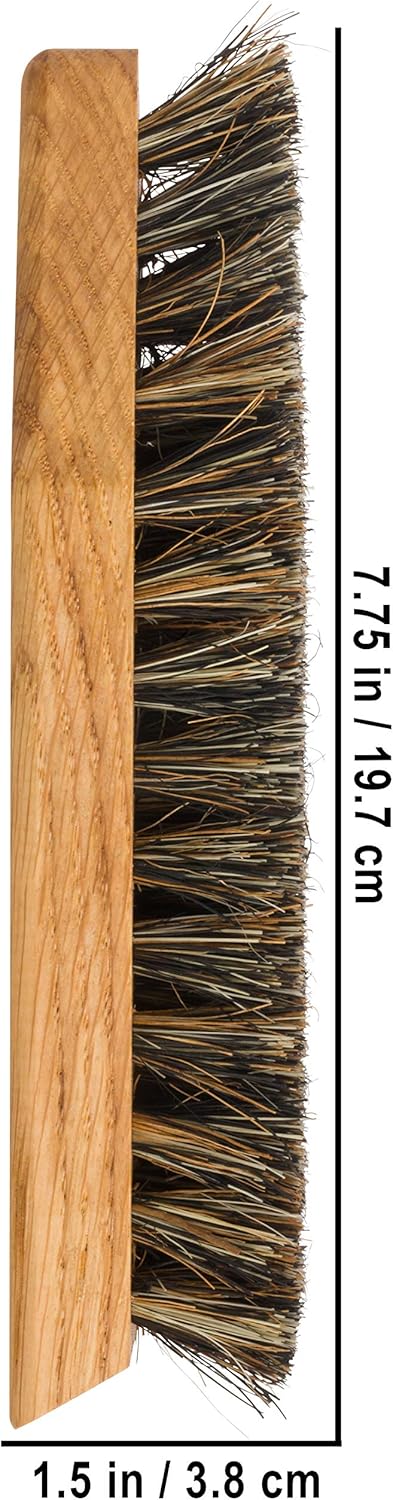 7-1//2-Inches Redecker Coconut and Tampico Fiber Shoe Dirt Brush with Oiled Oakwood Handle