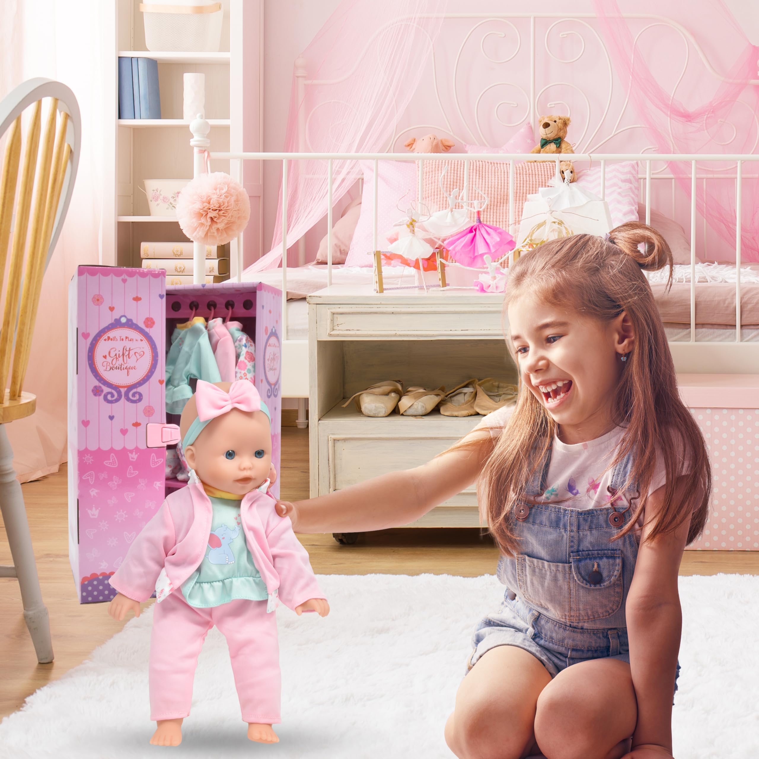 Dolls To Play Soft Body Baby Doll, 14 Inch Doll with Clothes Set and Accessories