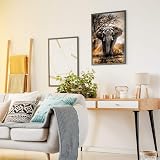 LJHOME 5D Diamond Painting Kit Full Drill Elephant Rhinestone Art Craft view 7