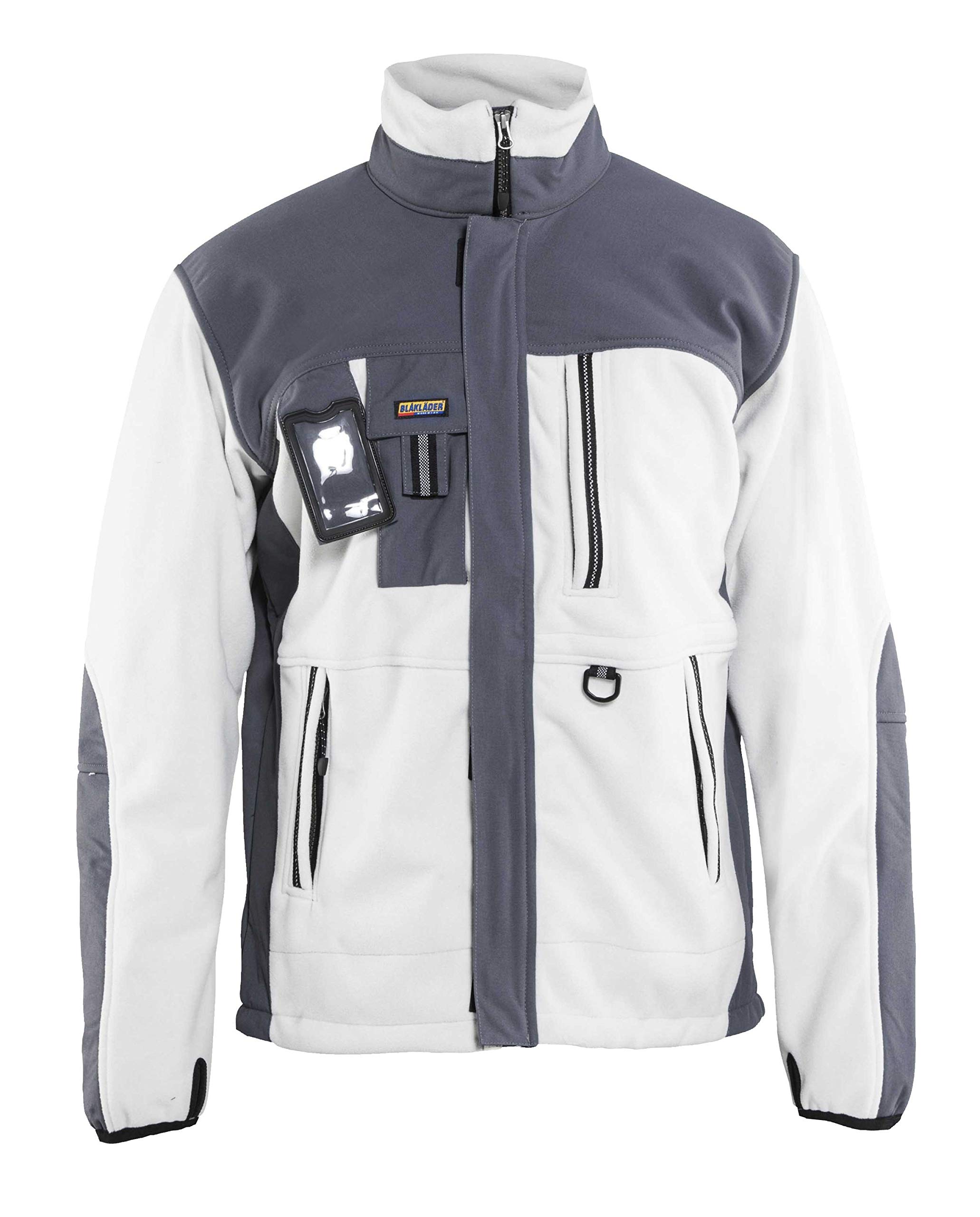 Blakläder 483525201094L Size Large Windproof Fleece Jacket - White/Grey