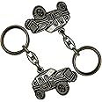 Dual Pack 4x4 Offroad Truck Off Road Car Bigfoot Truck Metal Oxide Color Key Chain Keyring Outdoor Accesory