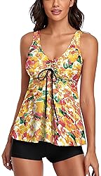 Omichic Modest Tankini Swimsuits for Women Two