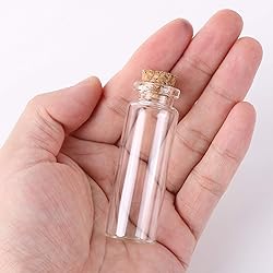 MaxMau 24 Sets 15ml Small Mini Glass Bottles with