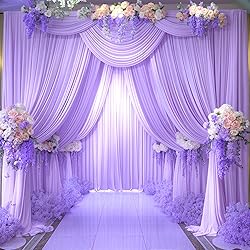 40ft x 10ft Wrinkle Free Lavender Wedding Backdrop