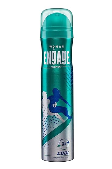 Engage Sport Cool for Her Deo Spray, 150ml / 165ml (Weight May Vary)