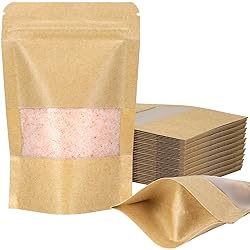 Blisstime Stand Up Pouch Bags, 50 Pack Kraft Paper