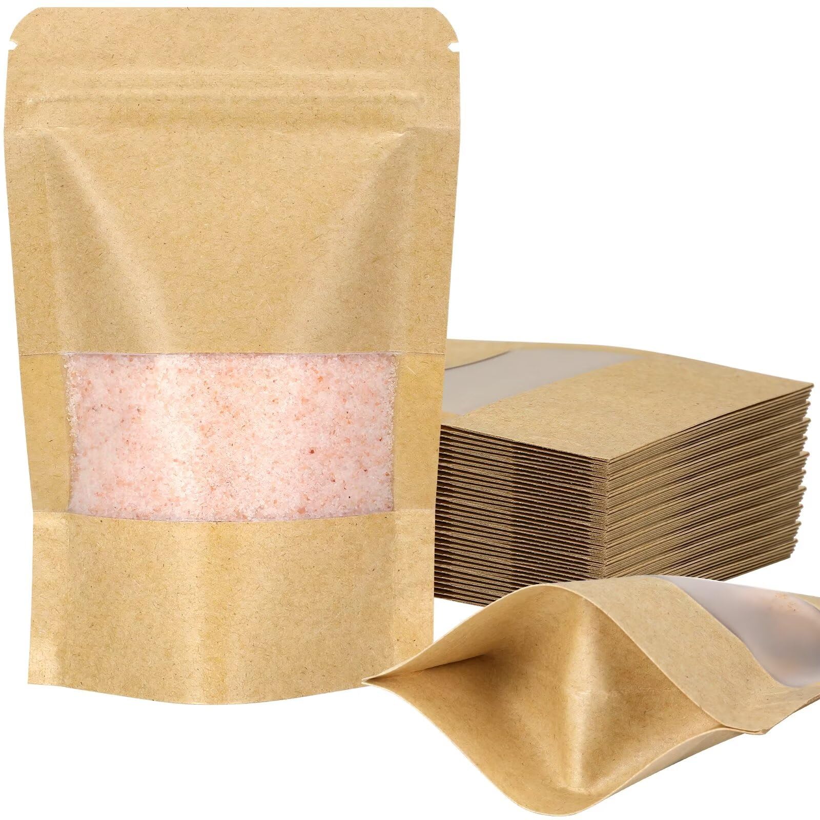 Blisstime Stand Up Pouch Bags, 50 Pack Kraft Paper