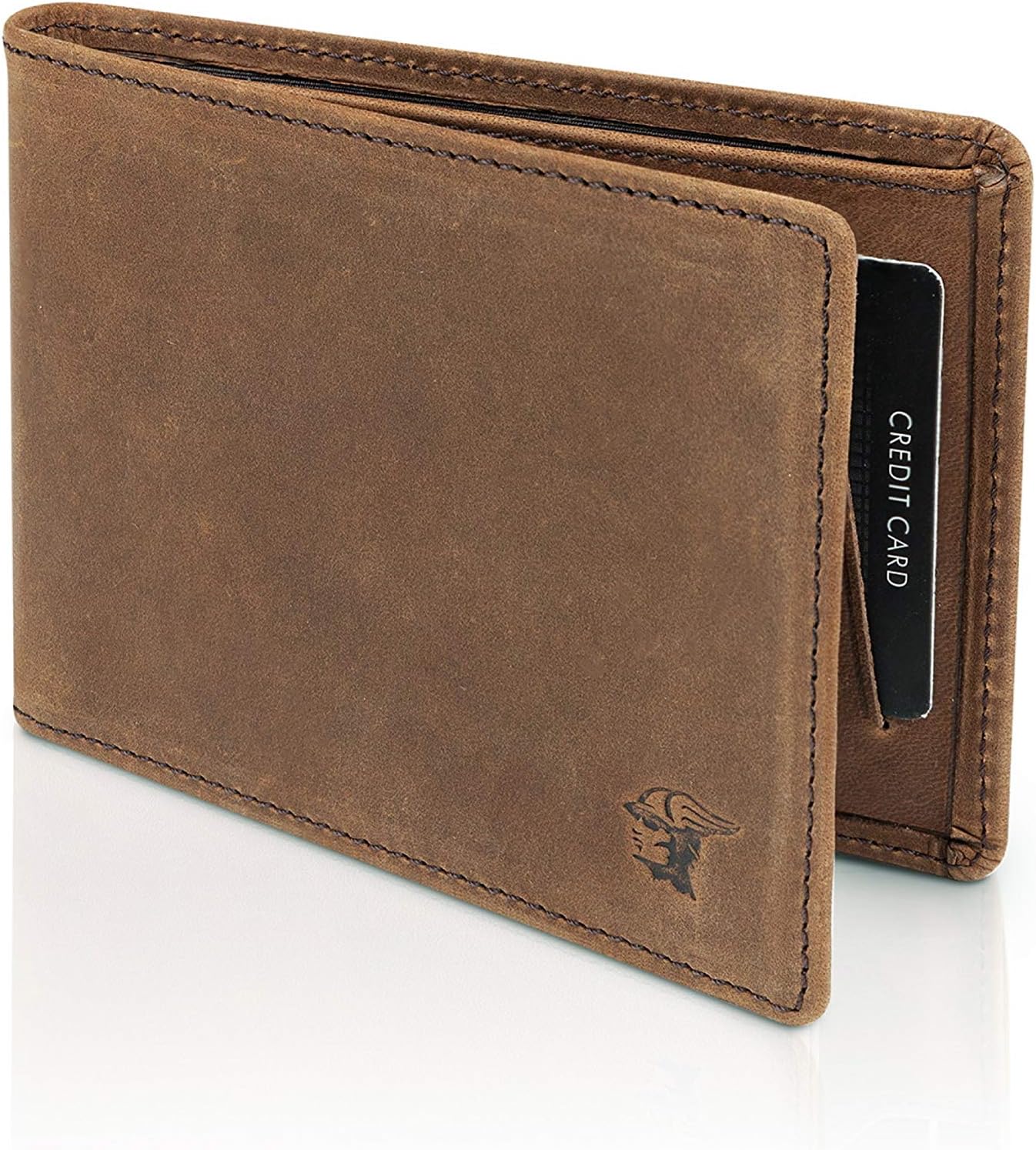 ETAVI ® Leder Geldbörse [12-14 Karten] Slim Wallet mit Münzfach