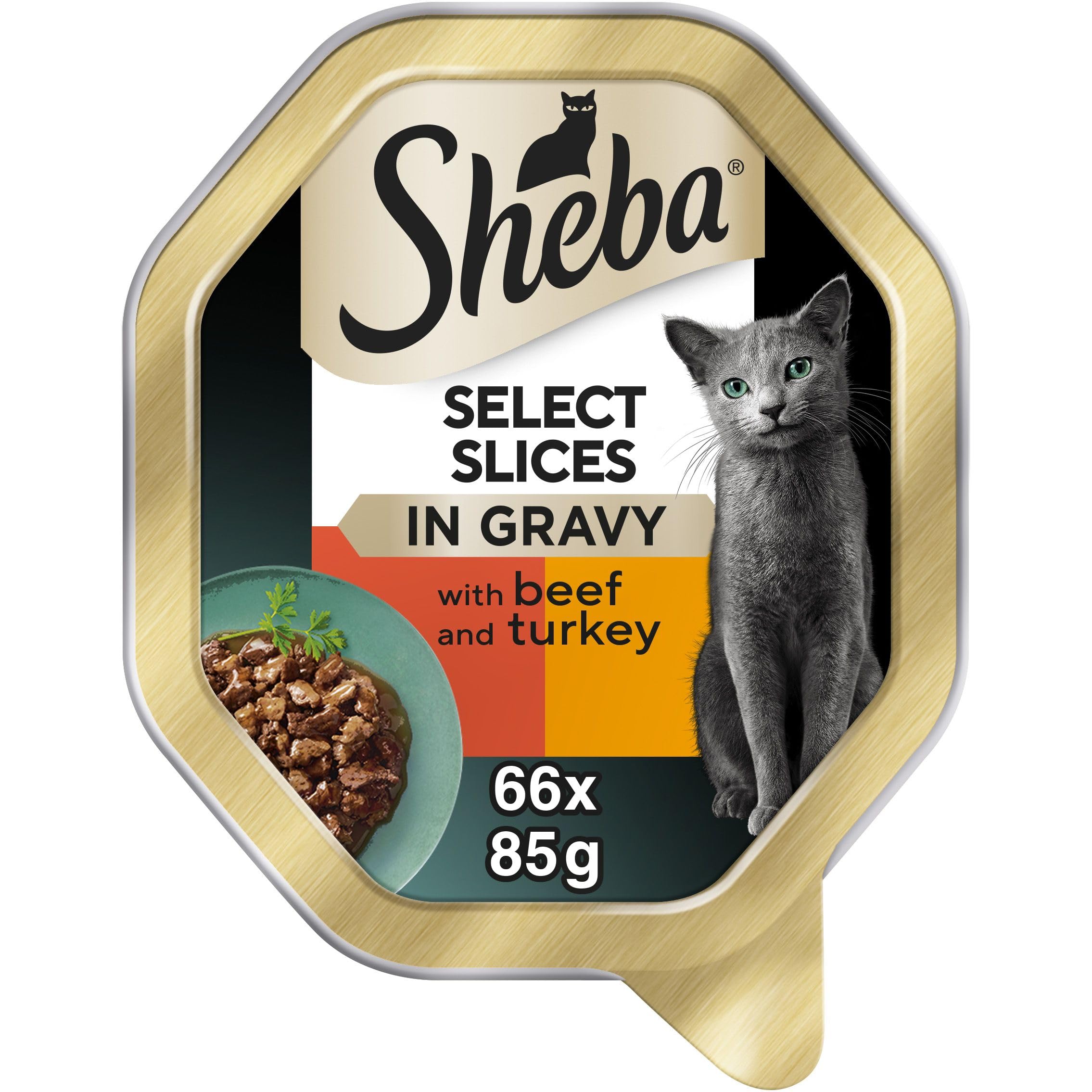 SHEBA Fresh & Fine Cat Pouches with Tuna & Cod in Gravy, 22 x 85g