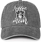 InnoBeta Australian Shepherd Gifts for Women, Aussie Dog Mom Gifts, Dog Lovers Gifts, Adjustable Vintage Baseball Cap Washed Cotton Embroidered Hat, Aussie Mom