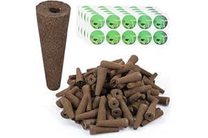 ZJRDYYK Plant Grow Sponges, 100 Pcs Seed Starter Sponge Pods with 50cs Blackout Stickers, Replacement Grow Sponges Seed Pods 
