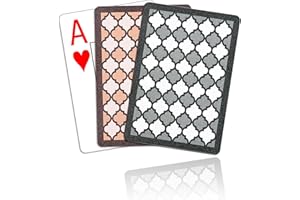 Teskyer 2 Pack Waterproof Playing Cards, 100% Plastic Premium Durable Poker Cards, 2 Deck of Cards - Large Index