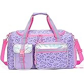 Oruiji Kids Duffle Bag Girls Women Travel Bag Gifts Overnight Bag for Girls Women Tote Sleepover Bags for Girl Gym Dance Bags with Shoes Compartment