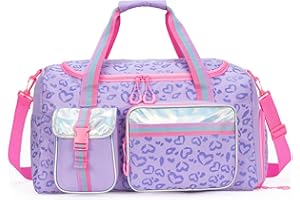 Oruiji Kids Duffle Bag Girls Women Travel Bag Gifts Overnight Bag for Girls Women Tote Sleepover Bags for Girl Gym Dance Bags with Shoes Compartment